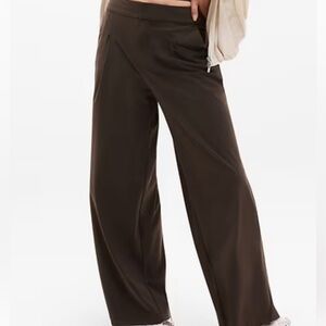 Athleta Pinnacle High Rise Trousers Size 8 Tall Truffle Brown
